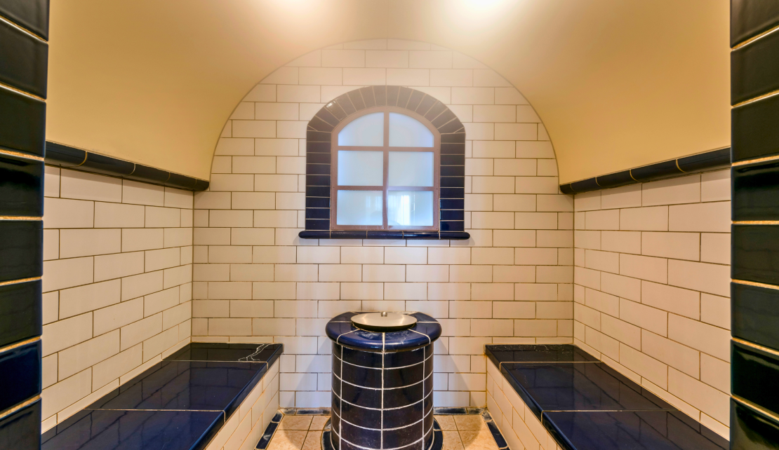 Blick in das Dampfbad