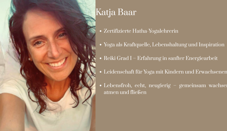 Vorstellung der Yoga-Lehrerin Katja Baar