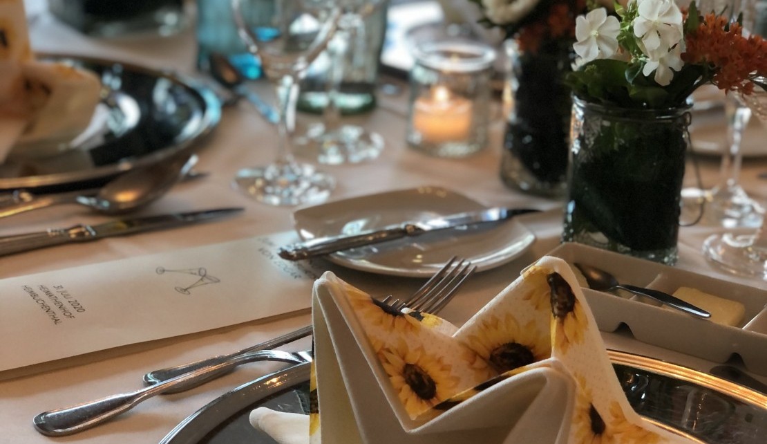 Tischdekoration im Saal 2